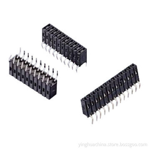 Female header, 2.54mm pitch, bending pin, dual row, 8.5mm height 2809